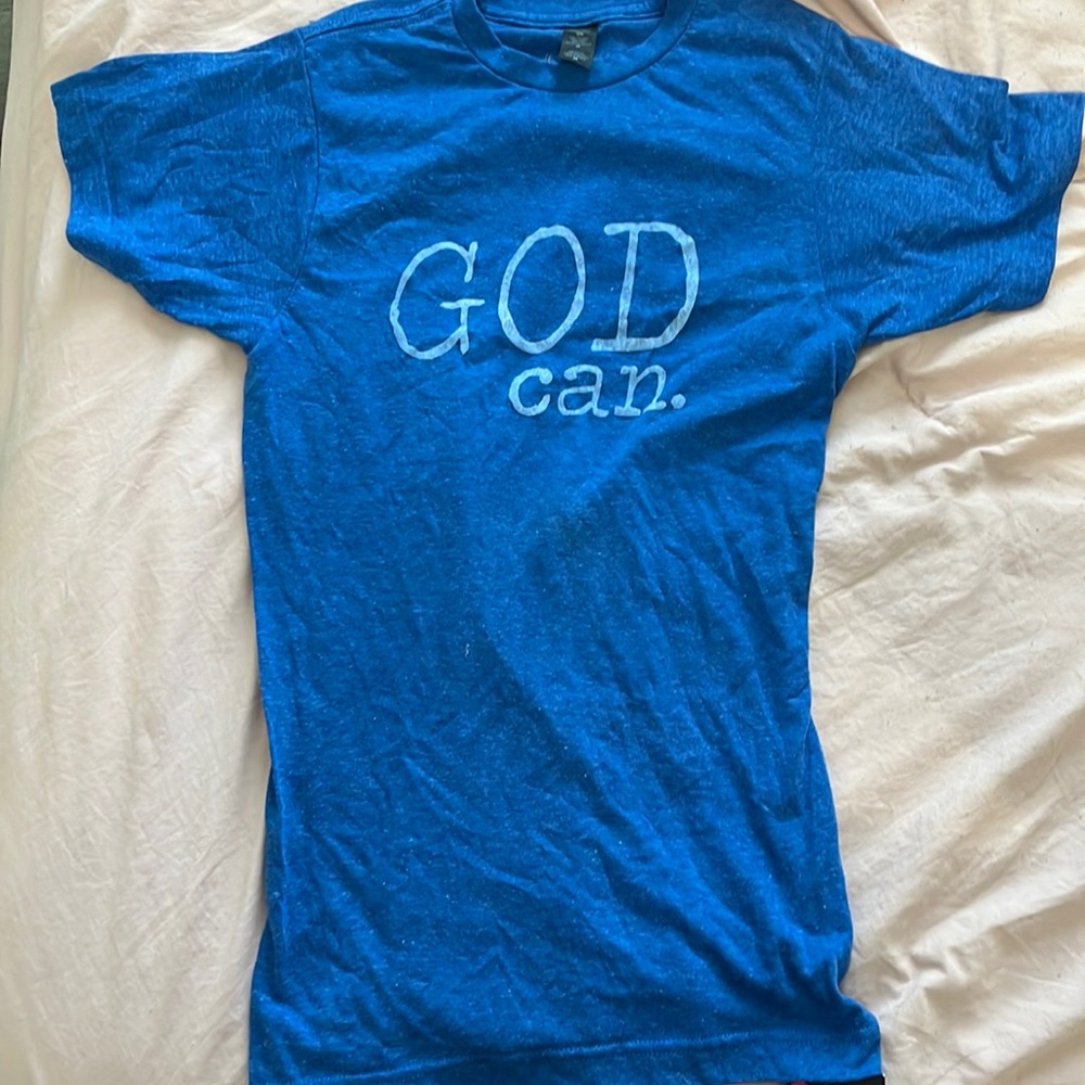 God Can blue shirt